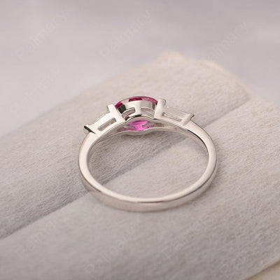 East West Oval Ruby Engagement Ring - Palmary