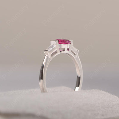 East West Oval Ruby Engagement Ring - Palmary