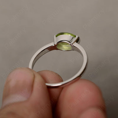 East West Oval Cut Peridot Rings - Palmary