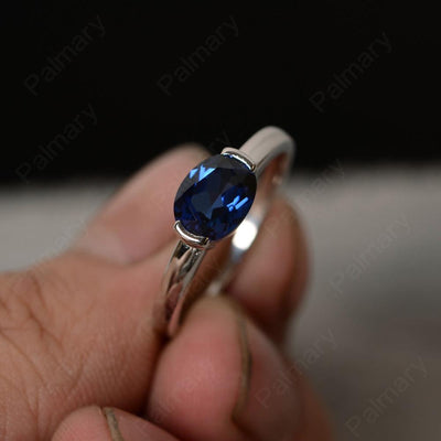 East West Oval Cut Sapphire Rings - Palmary