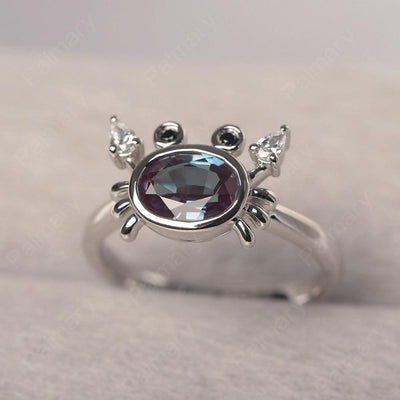 Oval Cut Alexandrite Crab Rings - Palmary