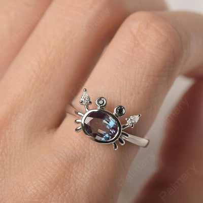 Oval Cut Alexandrite Crab Rings - Palmary