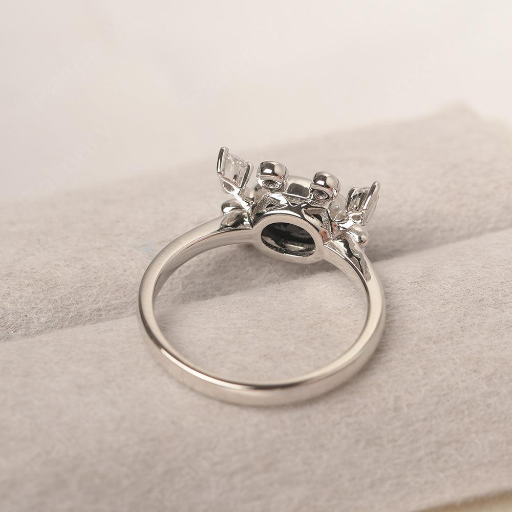Oval Cut Black Spinel Crab Rings - Palmary
