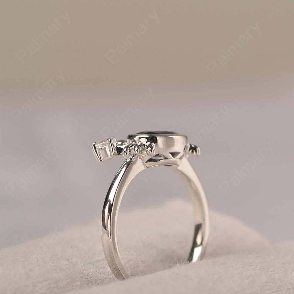 Oval Cut Black Spinel Crab Rings - Palmary