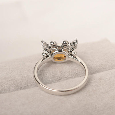 Oval Cut Citrine Crab Rings - Palmary