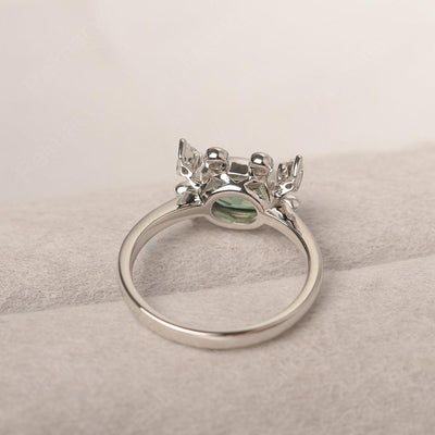 Oval Cut Green Sapphire Crab Rings - Palmary
