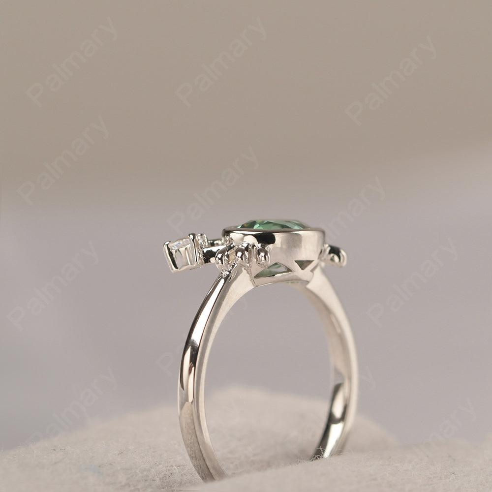 Oval Cut Green Sapphire Crab Rings - Palmary