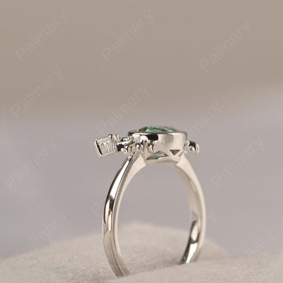 Oval Cut Green Sapphire Crab Rings - Palmary