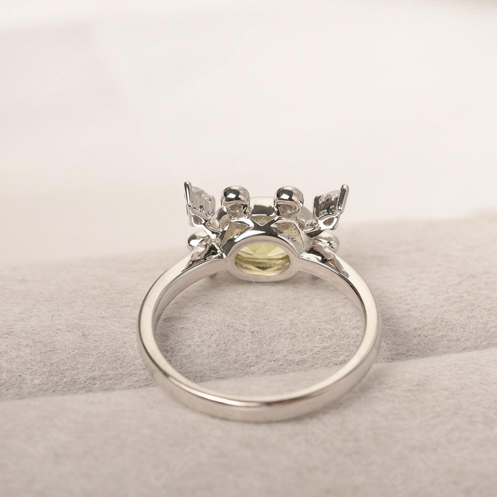 Oval Cut Lemon Quartz Crab Rings - Palmary