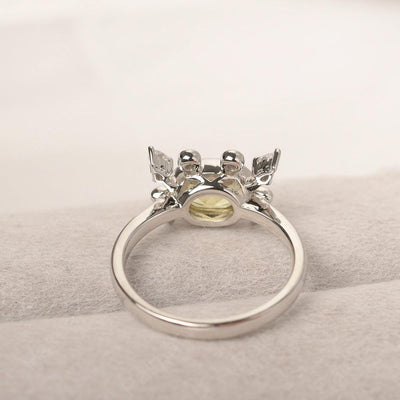 Oval Cut Lemon Quartz Crab Rings - Palmary