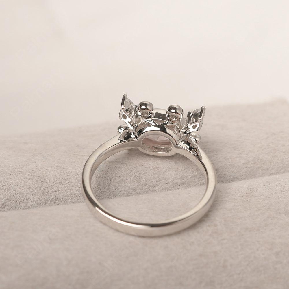 Oval Cut Morganite Crab Rings - Palmary