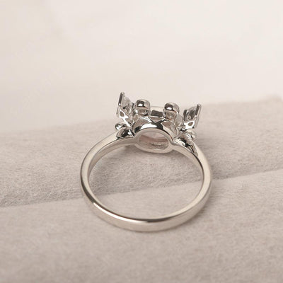 Oval Cut Morganite Crab Rings - Palmary