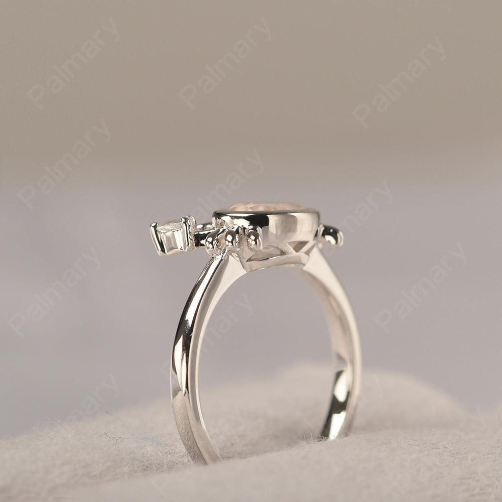 Oval Cut Rose Quartz Crab Rings - Palmary