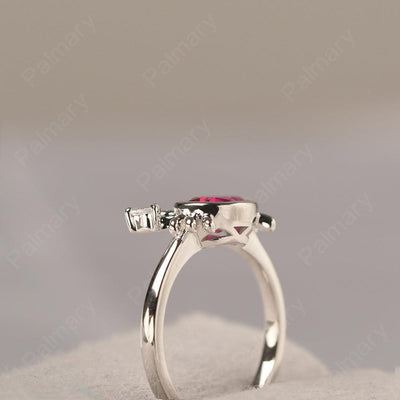 Oval Cut Ruby Crab Rings - Palmary