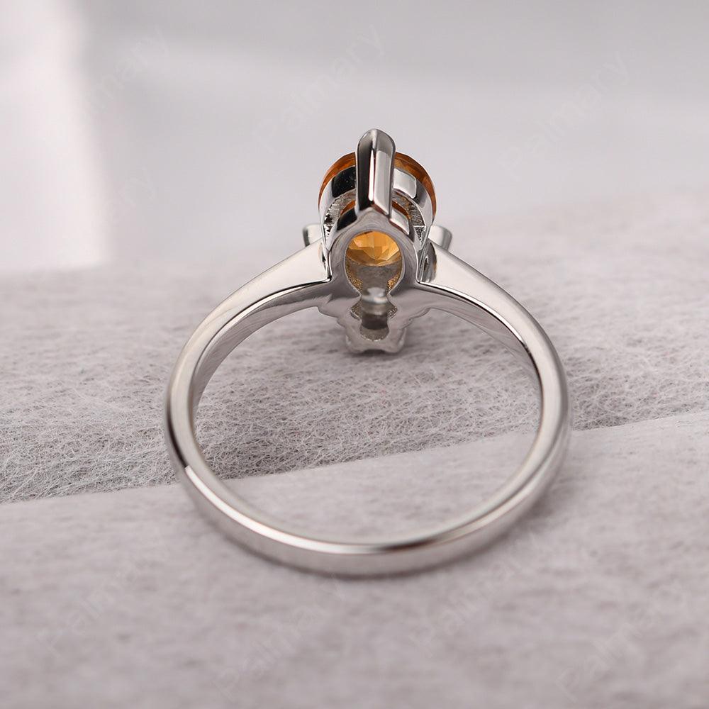 Oval Cut Citrine Bee Ring - Palmary