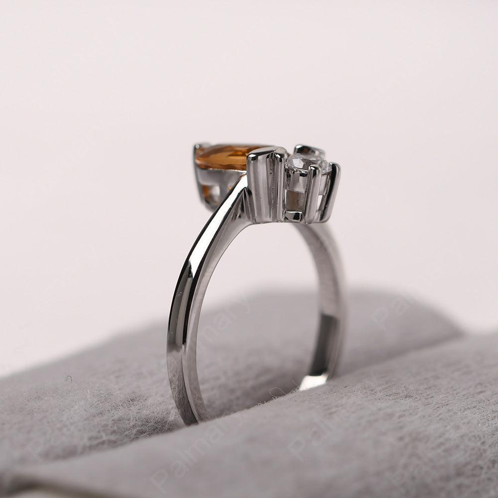 Oval Cut Citrine Bee Ring - Palmary