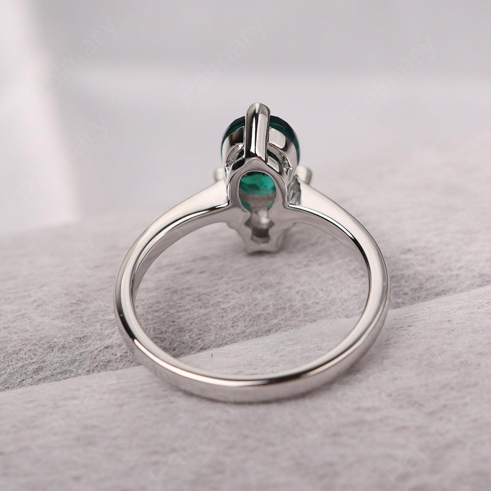 Oval Cut Emerald Bee Ring - Palmary