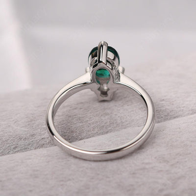Oval Cut Emerald Bee Ring - Palmary