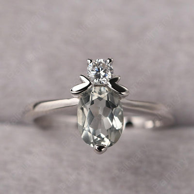 Oval Cut Green Amethyst Bee Ring - Palmary