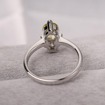 Oval Cut Lemon Quartz Bee Ring - Palmary