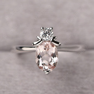 Oval Cut Morganite Bee Ring - Palmary