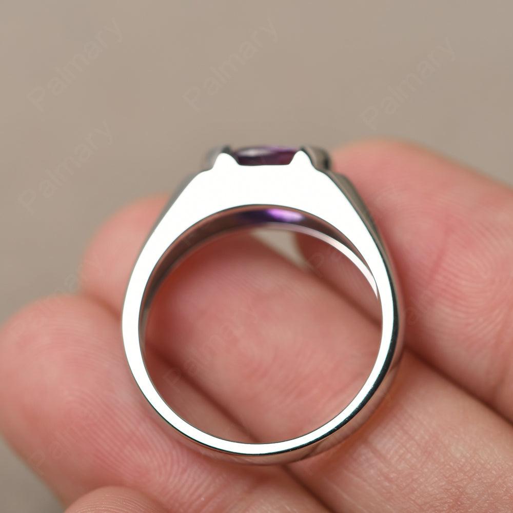 East West Oval Cut Amethyst Ring - Palmary