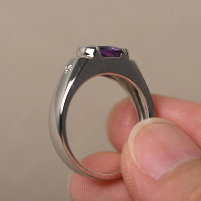 East West Oval Cut Amethyst Ring - Palmary