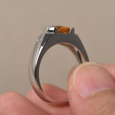 East West Oval Cut Citrine Ring - Palmary