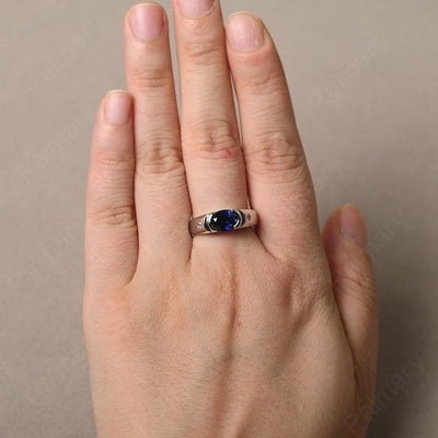 East West Oval Cut Sapphire Ring - Palmary