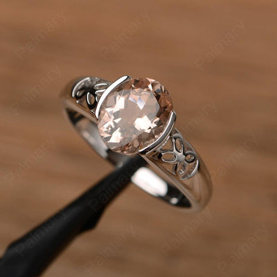 Oval Vintage Morganite Engagement Rings - Palmary