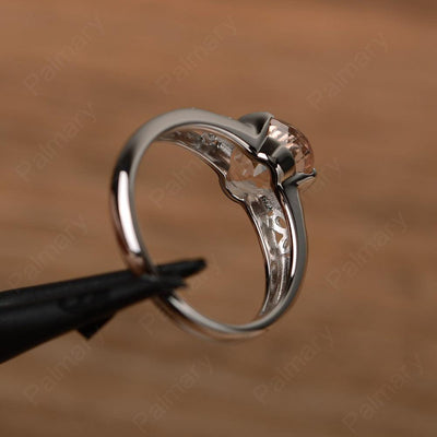 Oval Vintage Morganite Engagement Rings - Palmary
