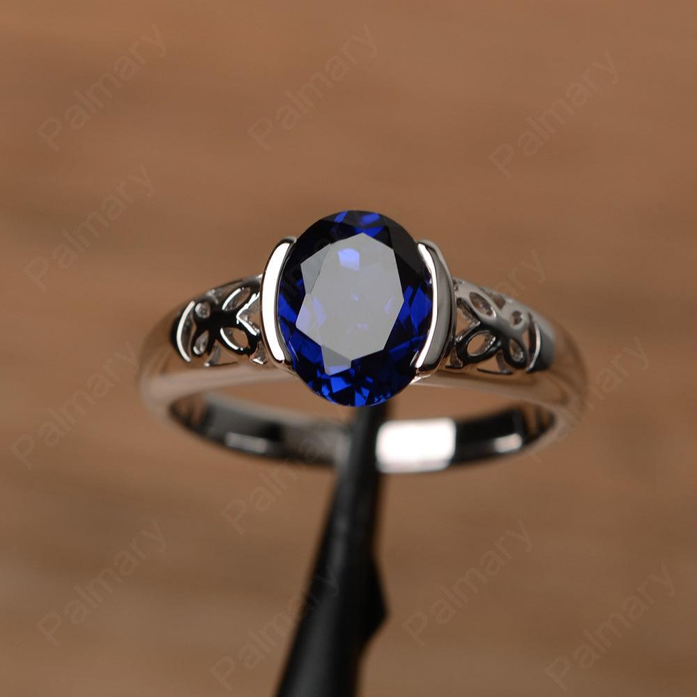 Oval Vintage Sapphire Engagement Rings - Palmary