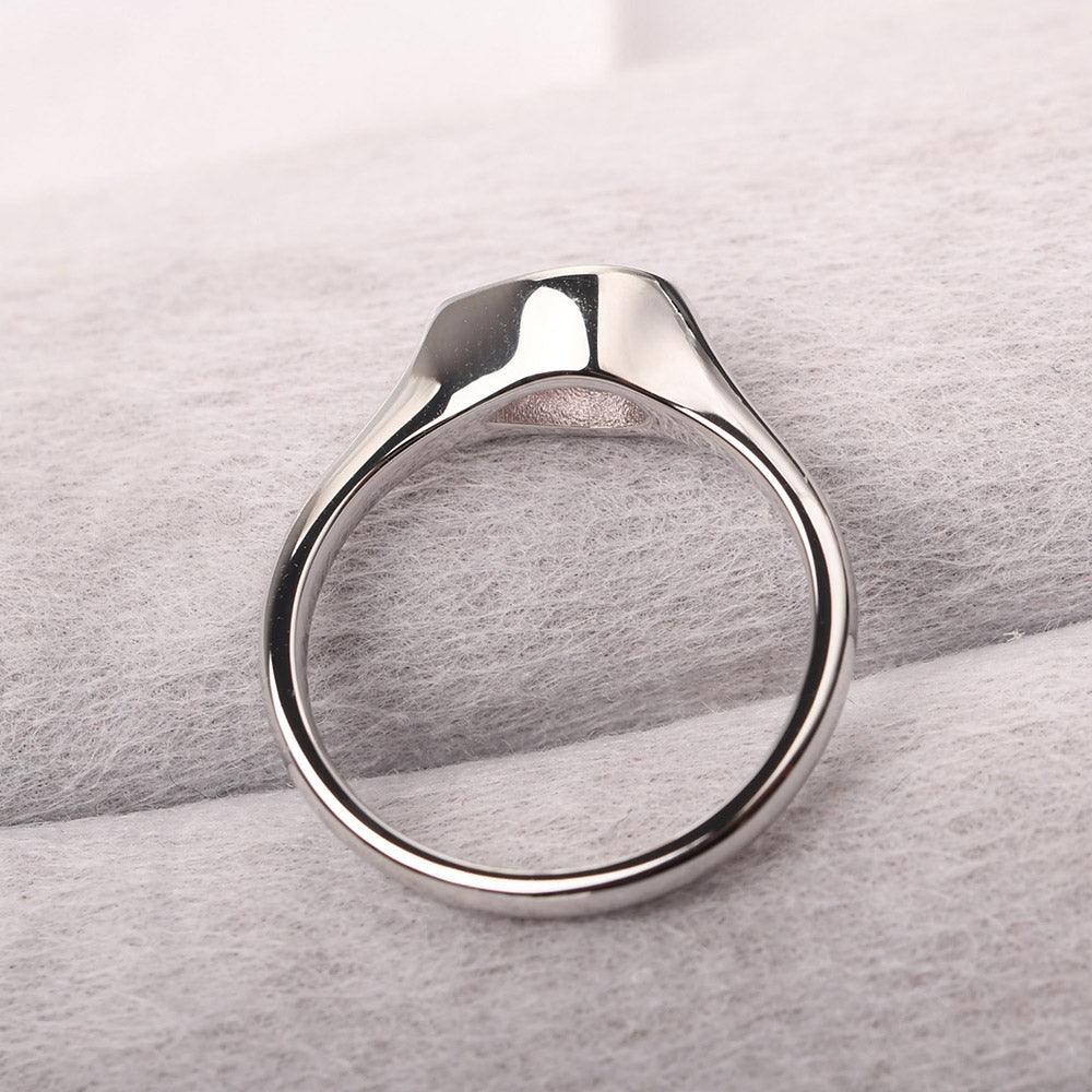 Bezel Setting Horizontal Cubic Zirconia Ring - Palmary