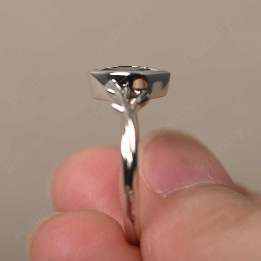 Bezel Setting Pear Shaped Alexandrite Ring - Palmary