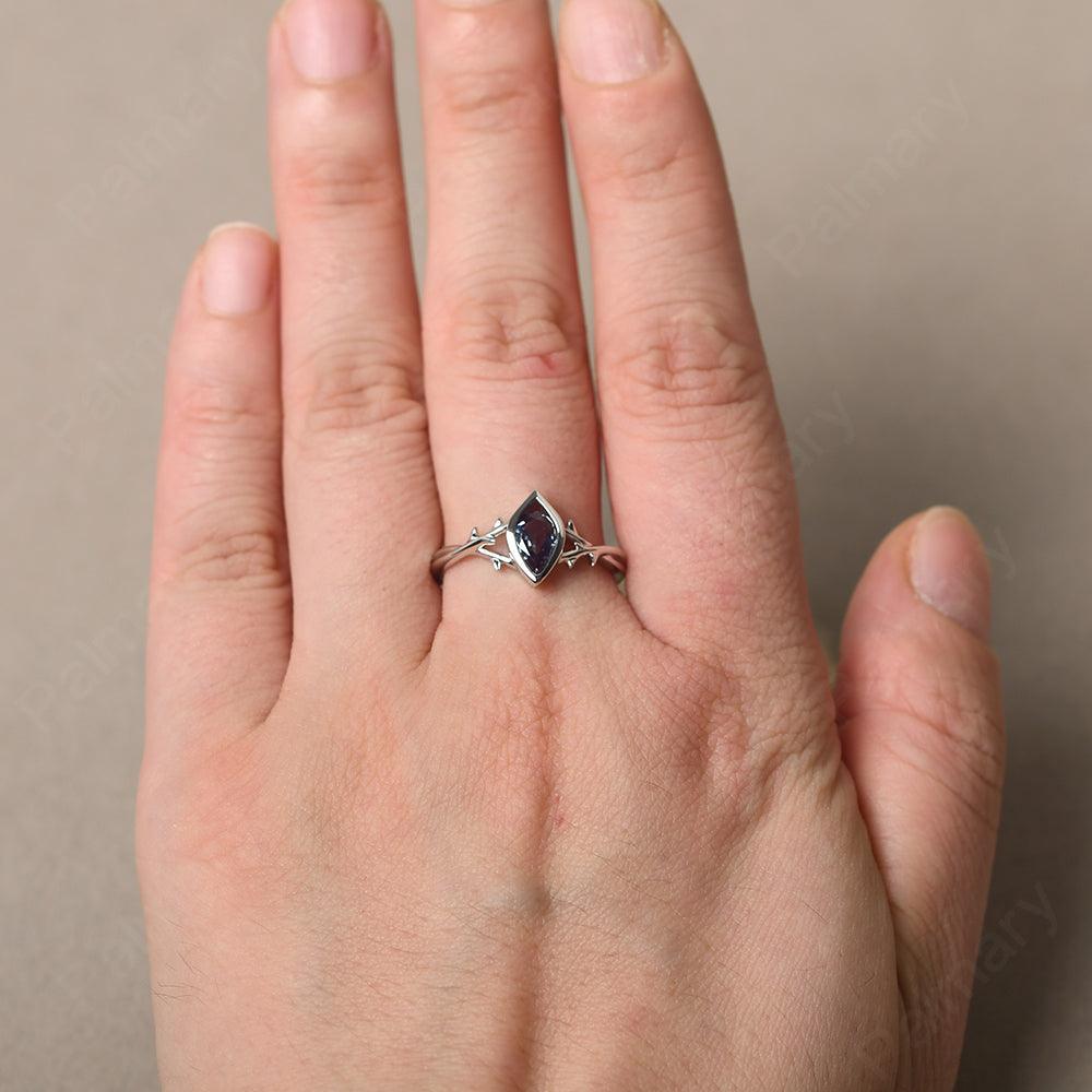 Bezel Setting Pear Shaped Alexandrite Ring - Palmary