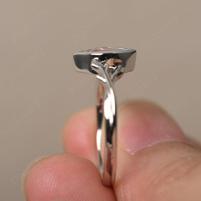Bezel Setting Pear Shaped Cubic Zirconia Ring - Palmary