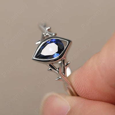 Bezel Setting Pear Shaped Sapphire Ring - Palmary