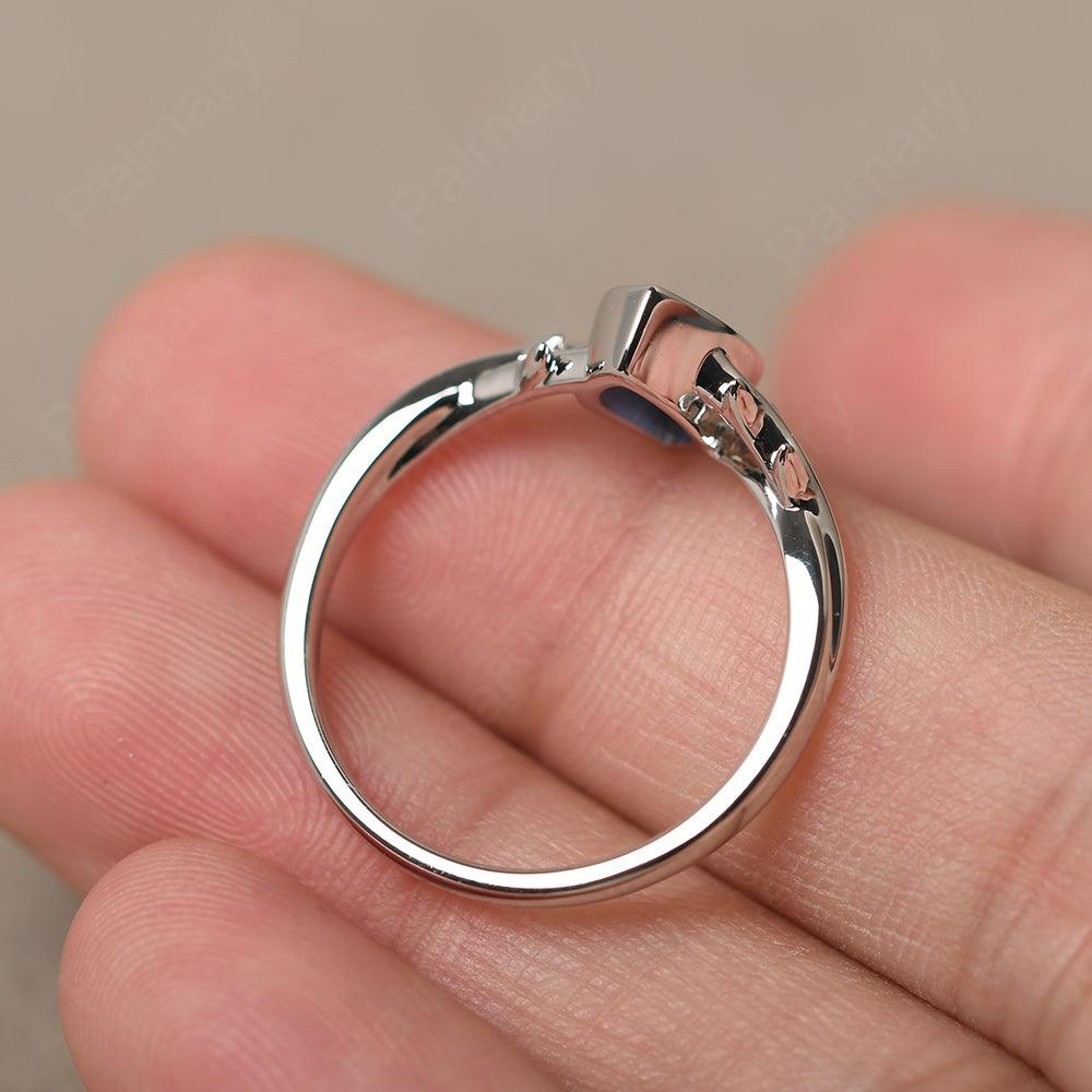 Bezel Setting Pear Shaped Sapphire Ring - Palmary