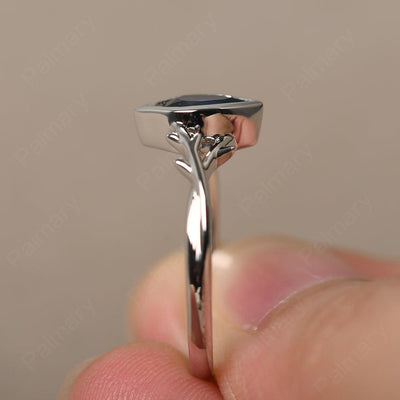 Bezel Setting Pear Shaped Sapphire Ring - Palmary