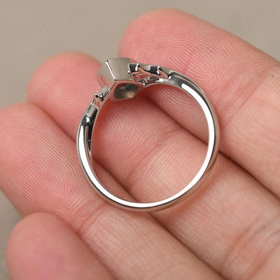 Bezel Setting Pear Shaped Smoky Quartz  Ring - Palmary