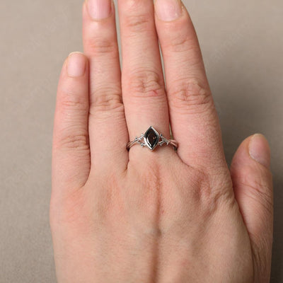 Bezel Setting Pear Shaped Smoky Quartz  Ring - Palmary
