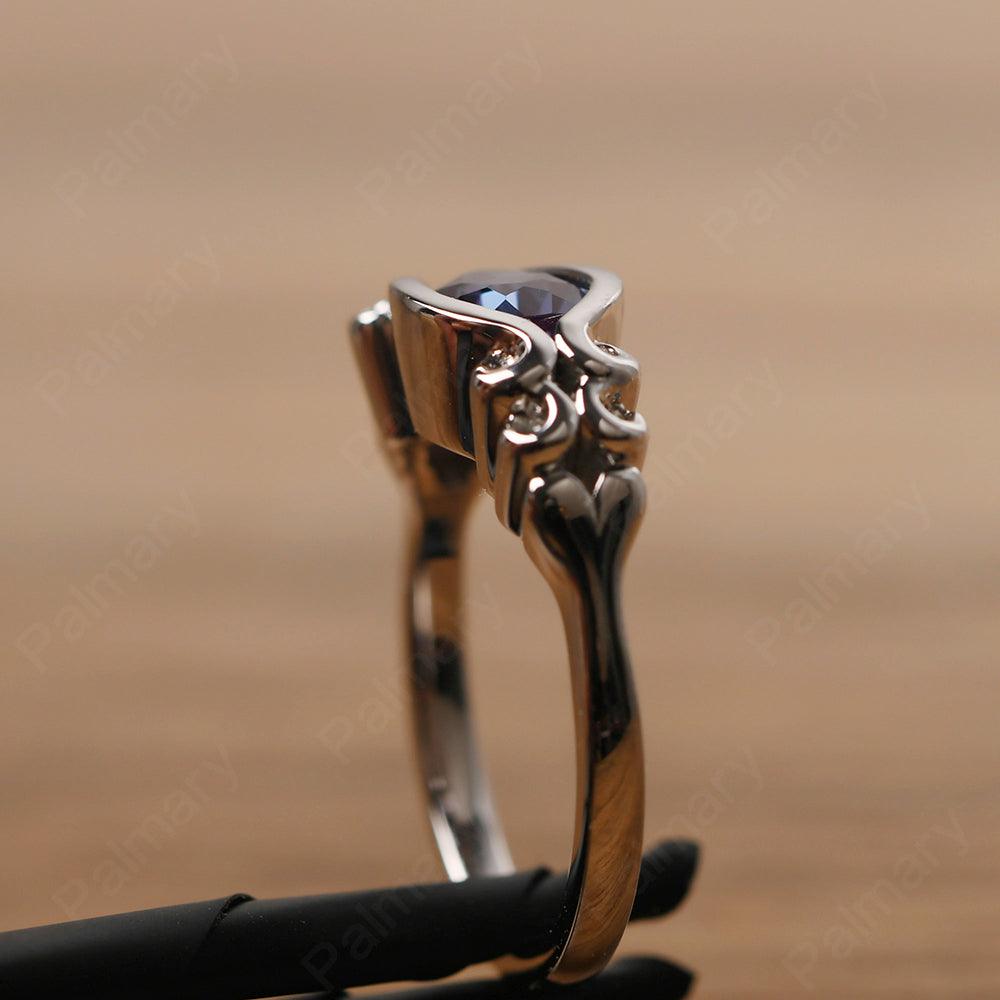 East West Pear Shaped Vintage Alexandrite Ring - Palmary