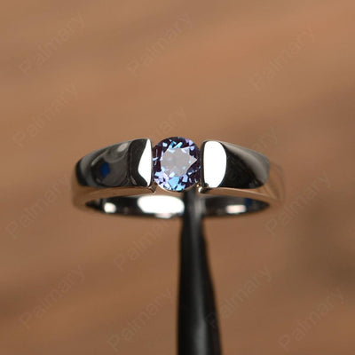 Simple Alexandrite Solitaire Rings - Palmary