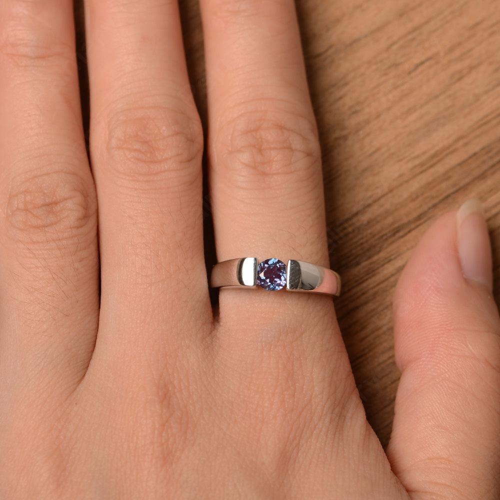 Simple Alexandrite Solitaire Rings - Palmary