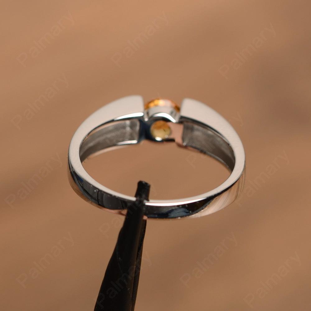 Simple Citrine Solitaire Rings - Palmary