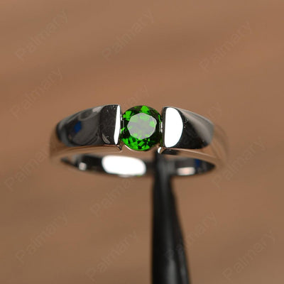Simple Diopside Solitaire Rings - Palmary