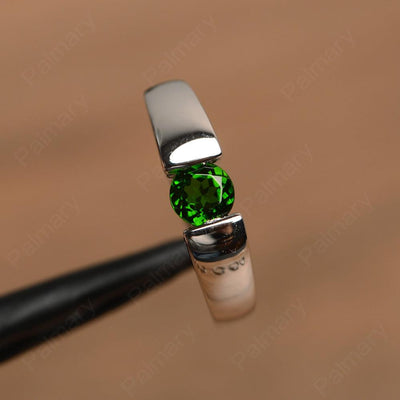 Simple Diopside Solitaire Rings - Palmary