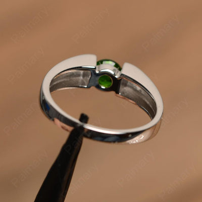 Simple Diopside Solitaire Rings - Palmary