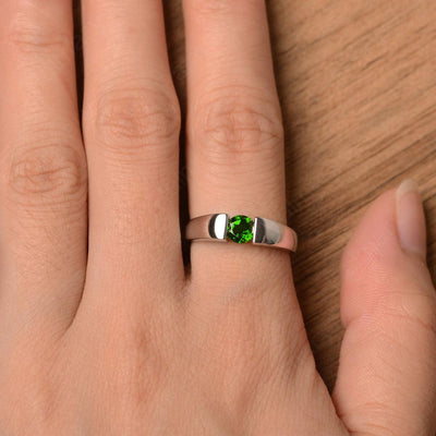 Simple Diopside Solitaire Rings - Palmary