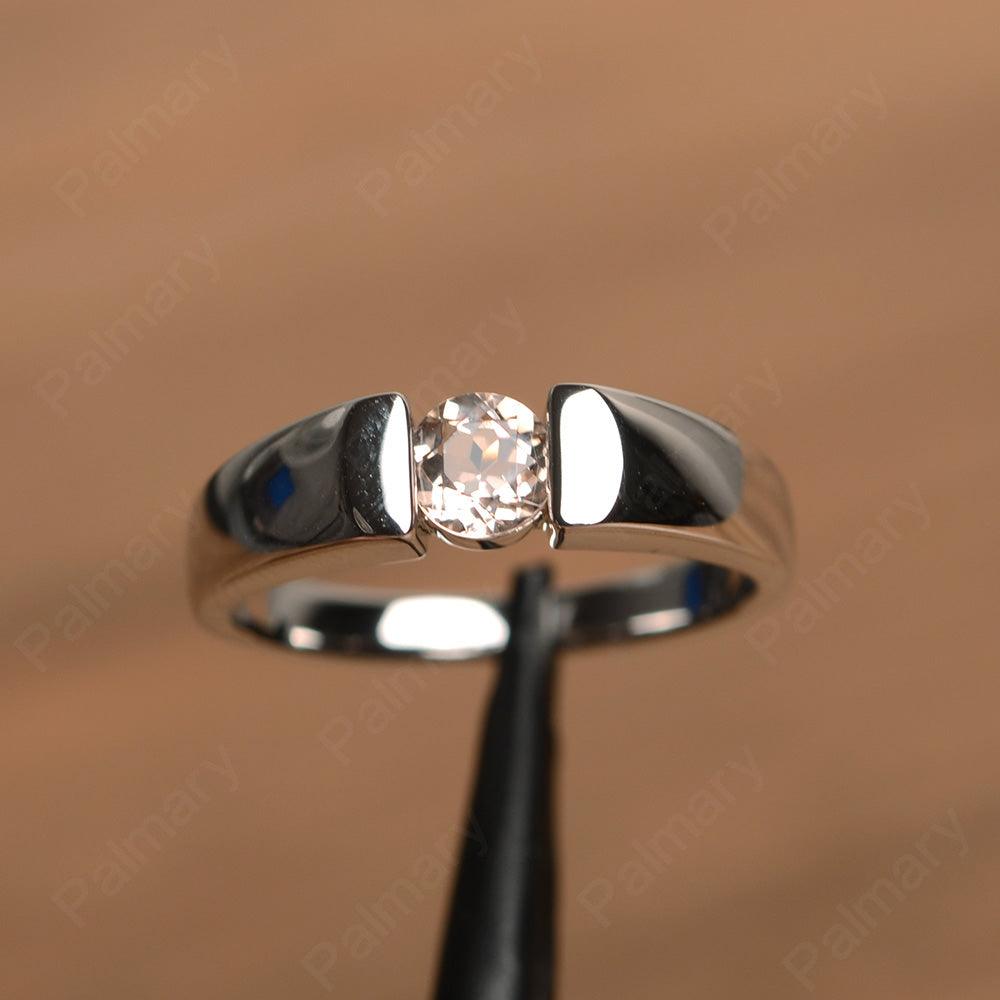 Simple Morganite Solitaire Rings - Palmary